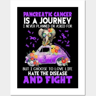 Pancreatic Cancer Is A Journey Posters and Art